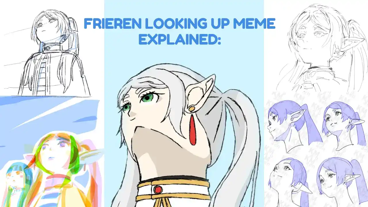 Frieren Looking Up Meme Explained How 'Friangle' Fan Art Inspired Professional Artists & Went Viral