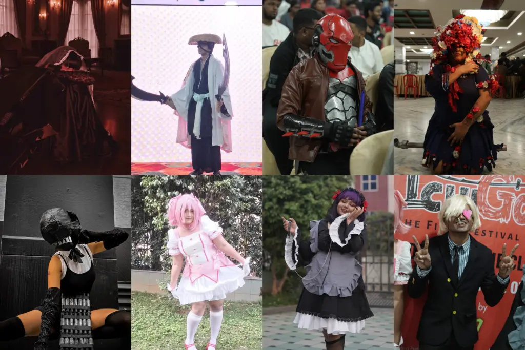 Cosplayers at Ichi-Go Event organised by ODisha Anime Club