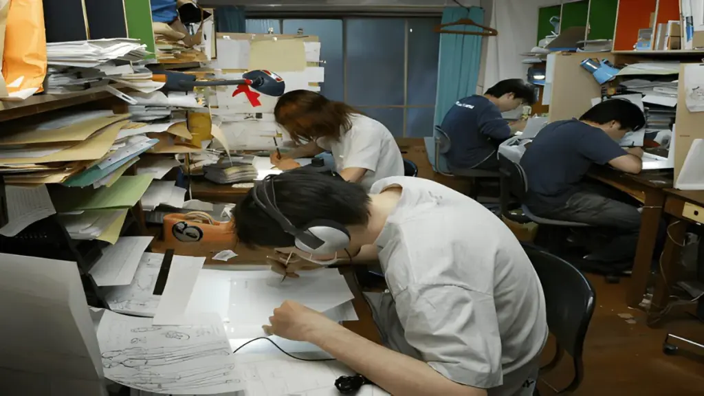 Animators Working In Studio otaku mantra