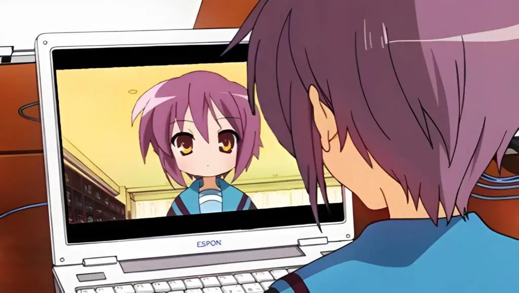 Anime characters watching anime otaku mantra